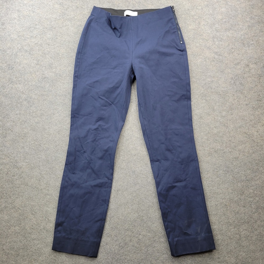 Everlane Womens Pants Size 2 Navy Blue Side Zip Stretch Work Trousers